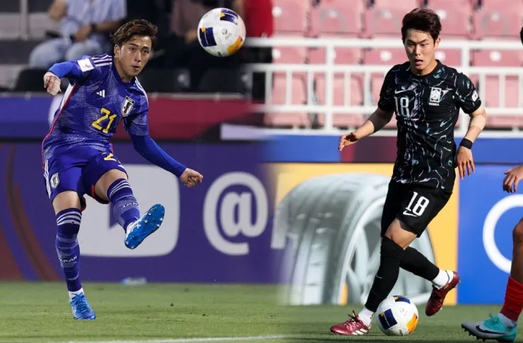 U23 Nhật Bản với U23 Hàn Quốc