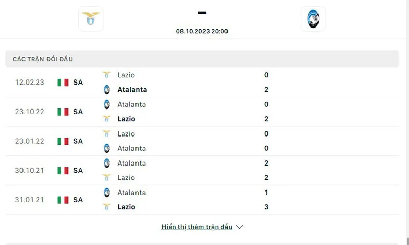 Lazio vs Atalanta