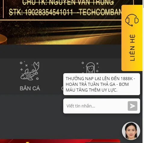 liên hệ CSKH để nạp code 888b
