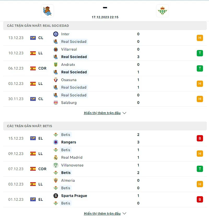 Real Sociedad vs Real Betis