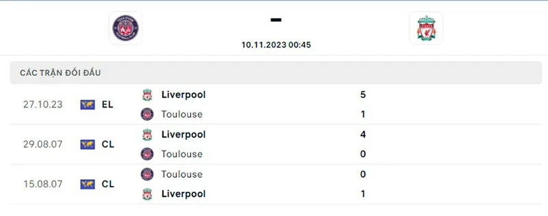 Toulouse vs Liverpool