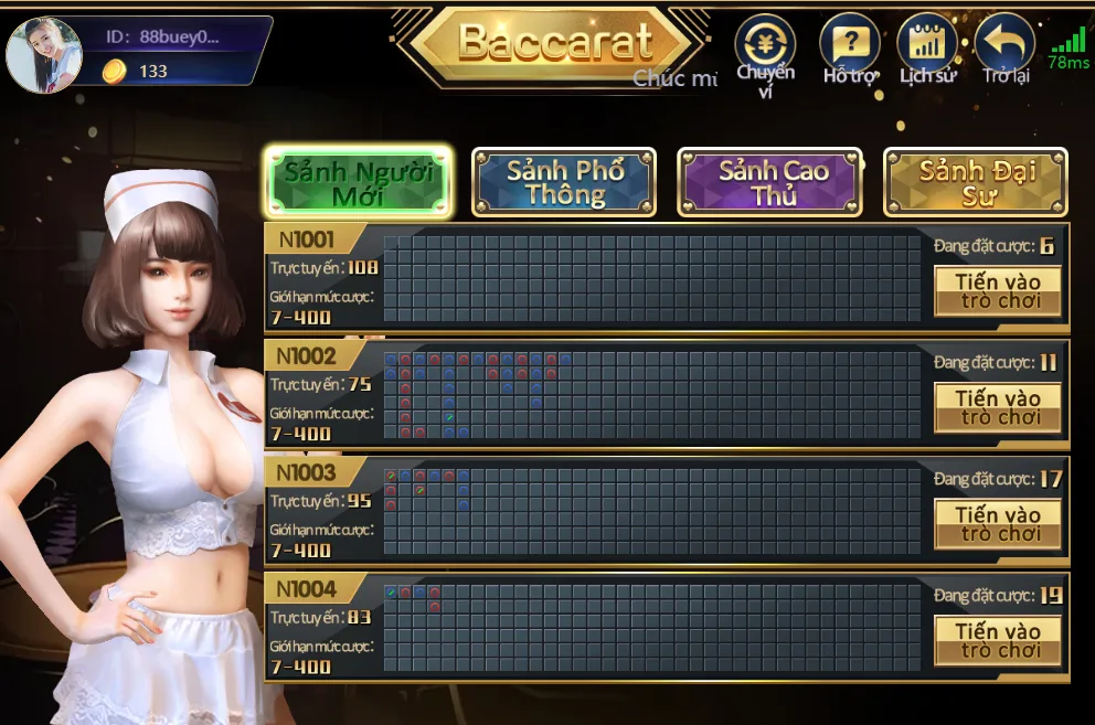 Chơi Baccarat tại V888 club